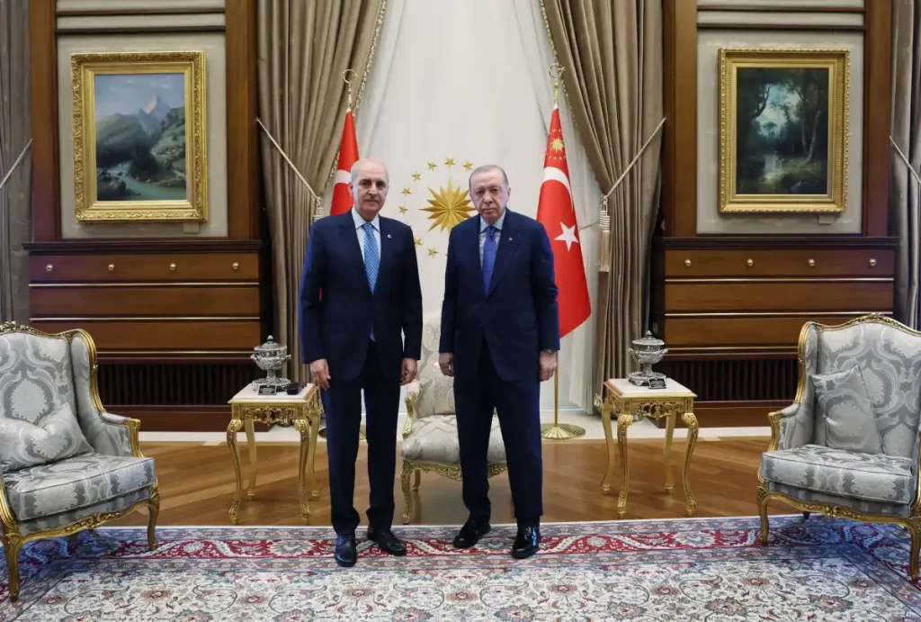 Cumhurbaşkanı Erdoğan, TBMM Başkanı Numan Kurtulmuş'u kabul etti